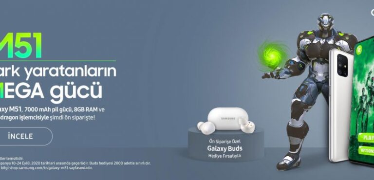 Galaxy M51, 7.000 mAh pil gücü, 8 GB RAM ve Snapdragon işlemcisiyle şimdi ön siparişte!