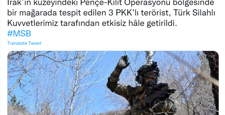 3 terörist etkisiz hale getirildi