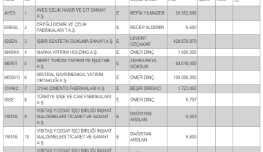 Borsada işlem gören tipe dönüşüm duyurusu Borsada işlem gören tipe dönüşüm duyurusu