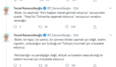 Karamollaoğlu: “İsimleri değil sistemi değiştirmek için uğraşıyoruz”