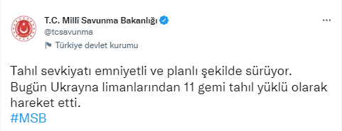 Tahıl sevkiyatı sürüyor