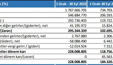 Tat Gıda’nın 3. çeyrek performansı