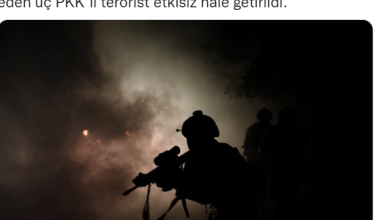 1 askerimizi şehit eden 3 PKK’lı terörist etkisiz hale getirildi