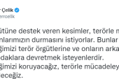 AK Parti Sözcüsü Çelik: “Egemenliğimizi koruyacağız, terörle mücadeleye tavizsiz devam edeceğiz”
