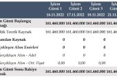 ALFAS günlük alım emri taahhüdü çerçevesinde yapılan işlemler