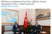 Bakan Akar, ABD Ankara Büyükelçisi Flake ile görüştü