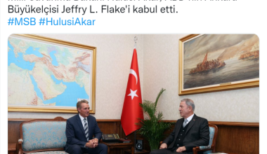 Bakan Akar, ABD Ankara Büyükelçisi Flake ile görüştü