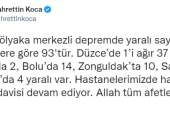 Bakan Koca, Düzce’deki depremde yaralananların son durumunu paylaştı