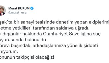 Bakan Kurum: “Görevi başındaki arkadaşlarımıza yönelik şiddeti kınıyorum”