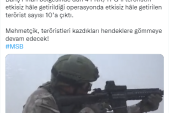Barış Pınarı bölgesinde etkisiz hale getirilen terörist sayısı 10’a çıktı