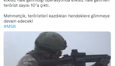 Barış Pınarı bölgesinde etkisiz hale getirilen terörist sayısı 10’a çıktı