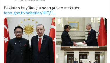 Cumhurbaşkanı Erdoğan, Pakistan Büyükelçisi Junaid’i kabul etti