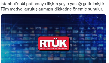 İstiklal Caddesi’ndeki patlamayla ilgili yayın yasağı