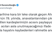 Karamollaoğlu’dan Ahıska Sürgünü’nün 78. yılı mesajı