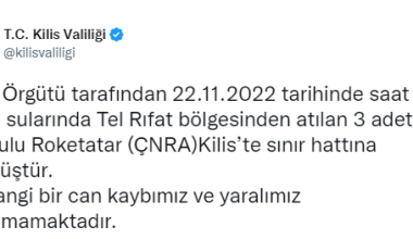 Kilis’e 3 roket düştü