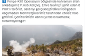 Piyade Astsubay Emre Sevinç’i şehit eden 6 terörist etkisiz hale getirildi