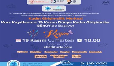 Tuzla Belediyesi Kadın Girişimcilik Merkezi’nde 12 farklı branşta eğitimler başlıyor