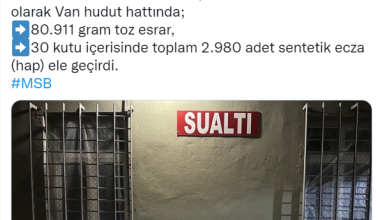 Van sınırında uyuşturucu operasyonu