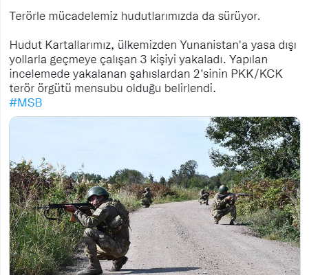 Yunanistan’a kaçmaya çalışan 3 kişi yakalandı