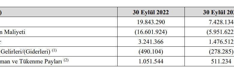 Zorlu Enerji’nin 3. çeyrek rakamları