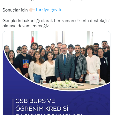 2022- 2023 Burs ve Öğrenim Kredisi sonuçları açıklandı