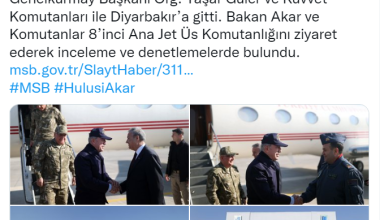 Bakan Akar ve beraberindeki TSK komuta kademesi Diyarbakır’da