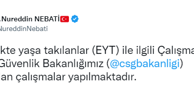 Bakan Nebati: “Kıdem tazminatı için kredi paketi hazırlıkları başlatıldı” Bakan Nebati: “Kıdem tazminatı için kredi paketi hazırlıkları başlatıldı”