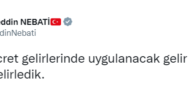 Bakan Nebati’den gelir vergisi açıklaması