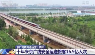 Beijing-Guangzhou yüksek hızlı demir yoluyla 1.69 milyar yolcu taşındı