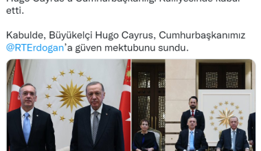 Cumhurbaşkanı Erdoğan, Uruguay Büyükelçisi Cayrus’u kabul etti
