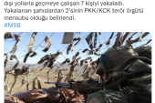 Türkiye’ye yasa dışı yollarla geçmeye çalışan 7 kişi yakalandı