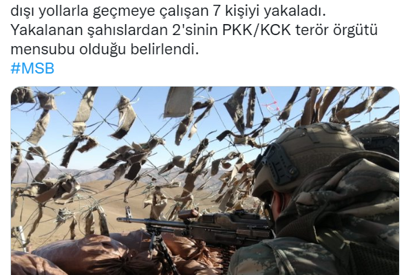 Türkiye’ye yasa dışı yollarla geçmeye çalışan 7 kişi yakalandı