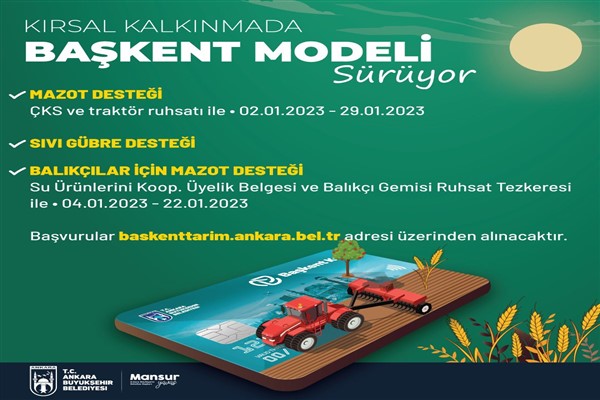 Ankara’da mazot ve sıvı gübre desteği başlıyor