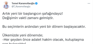Karamollaoğlu: “Artık yeni bir başlangıcın şafağındayız”