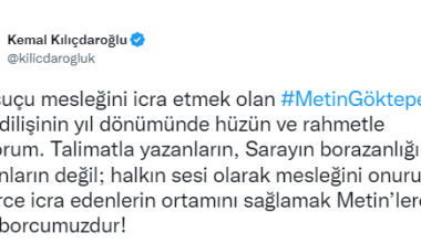 Kılıçdaroğlu’dan ‘Metin Göktepe’ paylaşımı