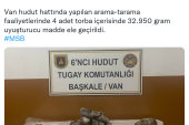 Van hudut hattında 32 bin 950 gram uyuşturucu madde ele geçirildi