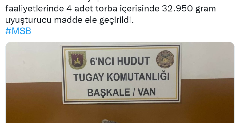 Van hudut hattında 32 bin 950 gram uyuşturucu madde ele geçirildi
