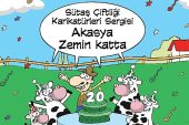 Sütaş Çiftliği Karikatürleri Sergisi’nin yeni durağı Akasya