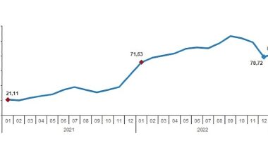 TÜİK: Hizmet Üretici Fiyat Endeksi (H-ÜFE) yıllık %82,64, aylık %15,57 arttı