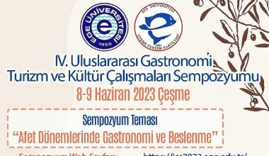 Ege'de “4.Uluslararası Gastronomi ve Kültür Çalışmaları Sempozyumu" düzenlenecek
