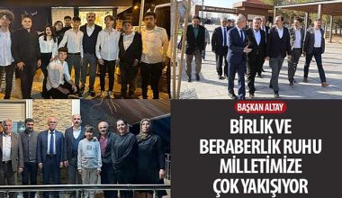 Başkan Altay: “Birlik ve Beraberlik Ruhu Milletimize Çok Yakışıyor" Başkan Altay: “Birlik ve Beraberlik Ruhu Milletimize Çok Yakışıyor"
