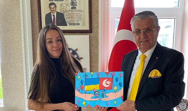 Başkan Topaloğlu'na Türkiye-Ukrayna Temalı Resim