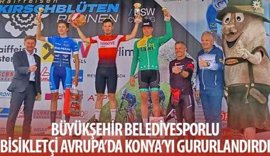 Büyükşehir Belediyesporlu Bisikletçi Avrupa'da Konya'yı Gururlandırdı