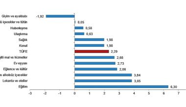 TÜİK: Tüketici fiyat endeksi (TÜFE) yıllık %50,51, aylık %2,29 oldu