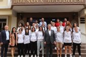Başkan İduğ, şampiyonları ağırladı