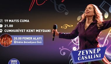 Didim Belediyesi, 19 Mayıs Atatürk'ü Anma, Gençlik ve Spor Bayramı'nı Fener Alayı ve Zeynep Casalini konseri ile kutlayacak Didim Belediyesi, 19 Mayıs Atatürk'ü Anma, Gençlik ve Spor Bayramı'nı Fener Alayı ve Zeynep Casalini konseri ile kutlayacak
