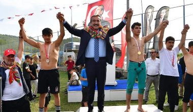 Salbaş'ta başpehlivan Mehmet Çelebi