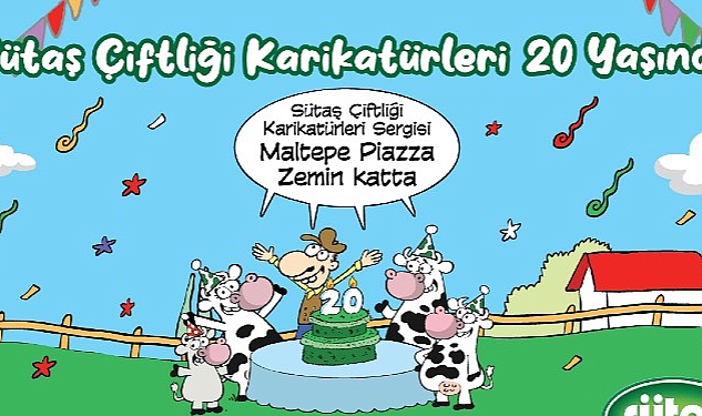 Sütaş Çiftliği Karikatürleri Sergisi Maltepe Piazza AVM'de