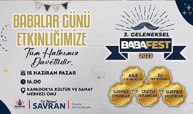 Geleneksel “3. Babafet Festivali “ 18 Haziran Pazar günü yapılacak