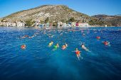 Kaş'ın Yunanistan'a en yakın kara parçası Megisti/Meis Adası'ndan başlayan yarış Kaş'ta sona erdi